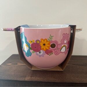 Care Bear Ceramic Ramen Bowl with Chopsticks